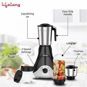 Mixer Grinder for Kitchen - 4 Jars 500 Watt Mixie
