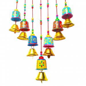 Rajasthan Handcrafted Wind Chimes Door/Wall Hangings (V Shape Small Bell)